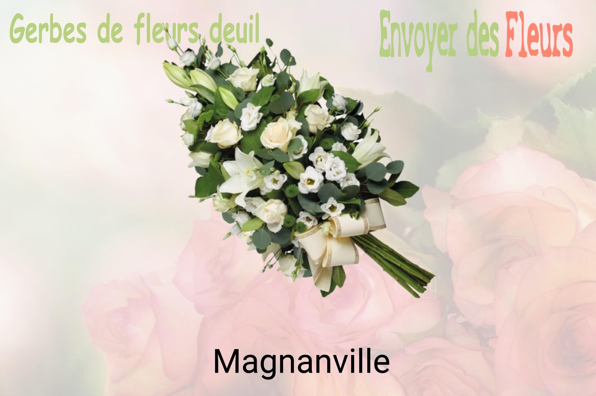 Gerbe de fleurs de deuil livrée à Magnanville